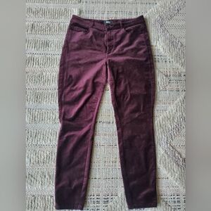 PAIGE Women's Deep Purple Velvet Pants